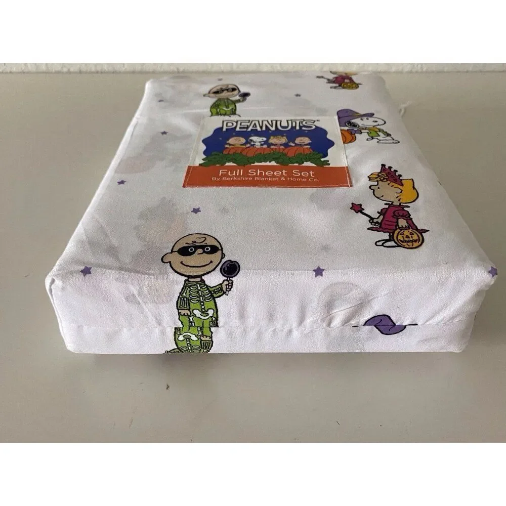 Peanuts Snoopy Charlie Brown Halloween Costumes FULL‎ Size Sheet Set NEW